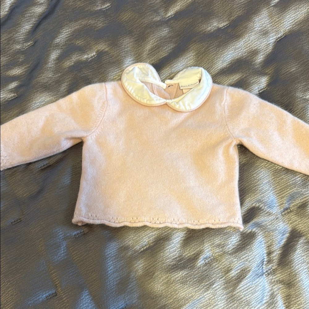 Cashmere Pink Long Sleeve Baby Sweater